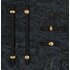 Renate Knurled Designer Pull, 160mm, Natural Brass feet & Matte Black bar