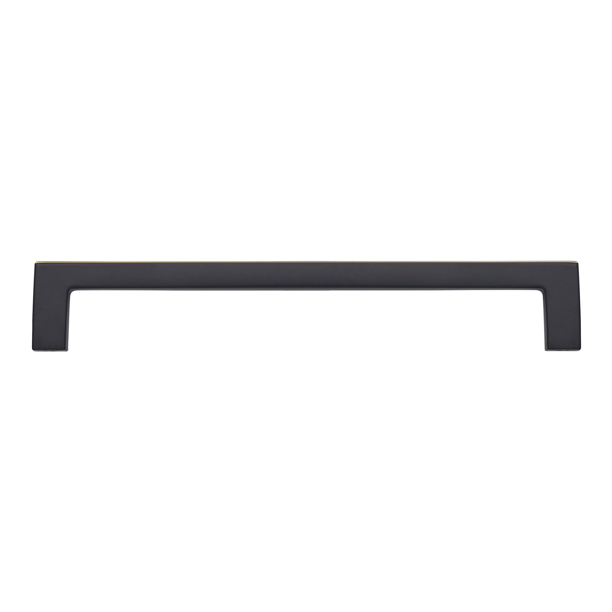 Tack Contemporary Pull, 160mm, Matte Black / Polished Gold Trim