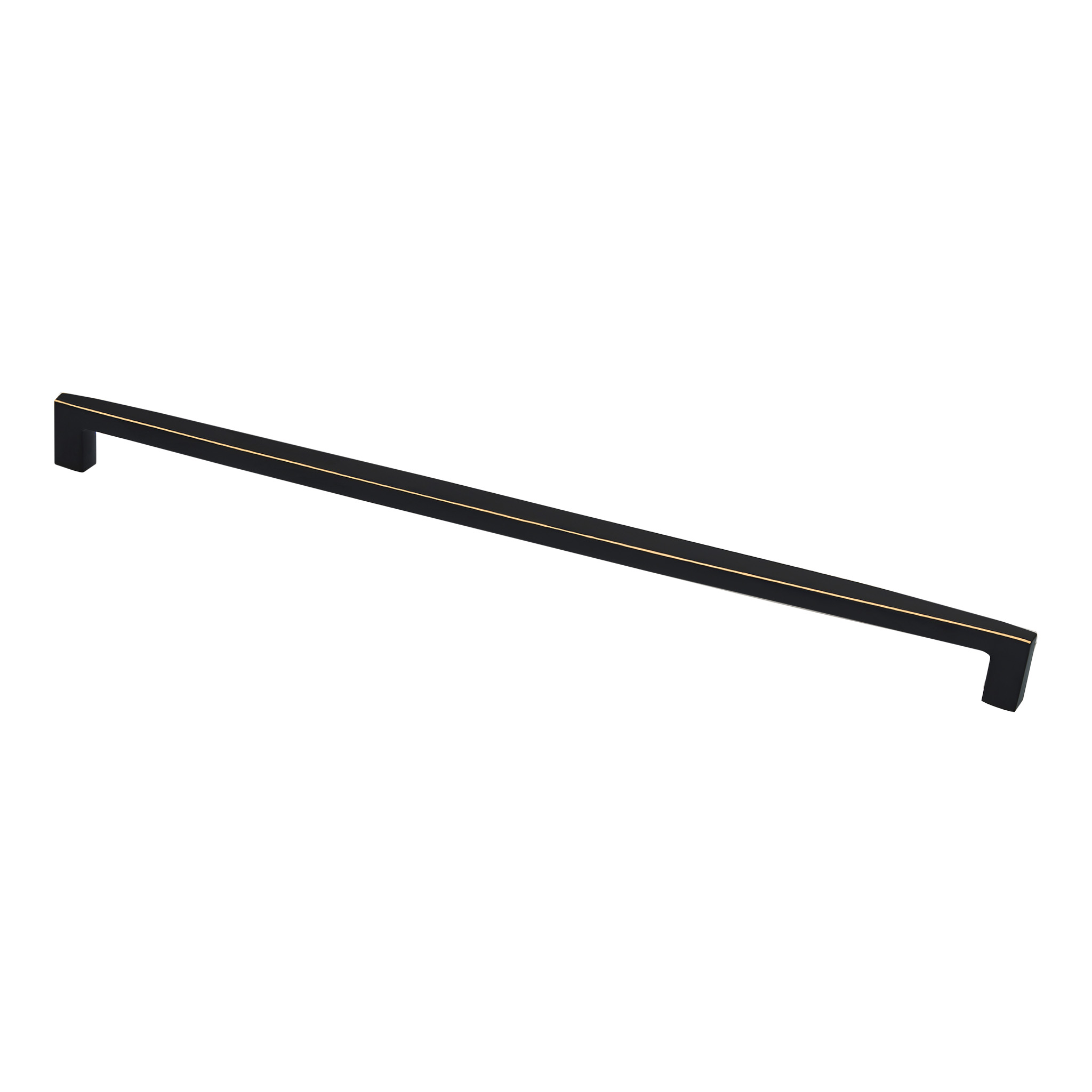 Tack Contemporary Pull, 320mm, Matte Black / Polished Gold Trim