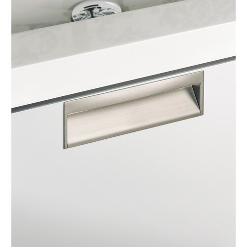 Wave Recessed Pull, 32mm, Brushed Nickel