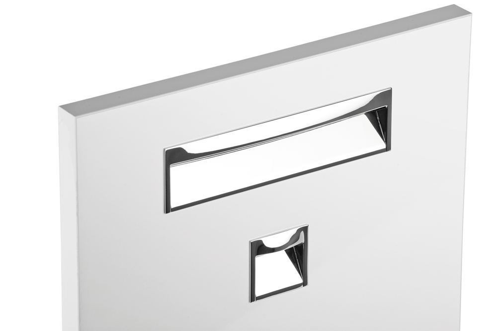 Wave Recessed Pull, 160mm, Polished Chrome
