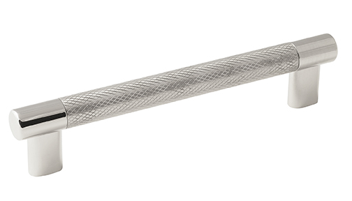 Esquire Pull, 6-5/16 in (160 mm), Polished Nickel / Stainless Steel