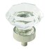 Traditional Classics Knob, 1-5/16 in (33 mm), Clear / Polished Nickel