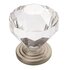 Traditional Classics Round Acrylic Knob, 1-1/4 in (32 mm), Clear / Satin Nickel