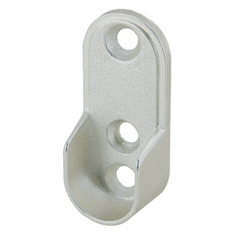 Closet Rod Supports for Aluminum Oval Rods with Screw-On Mounts