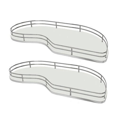 VIBO Flymoon 3 Pivoting Pullout Shelves, 45 Shelf Kit (2) Right, White / Chrome