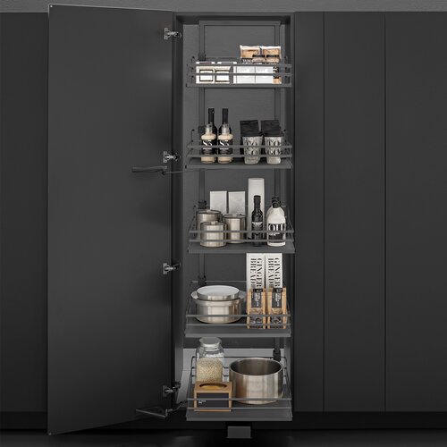 Maxi Pantry Pull Out Kits, Anthracite Dark Grey
