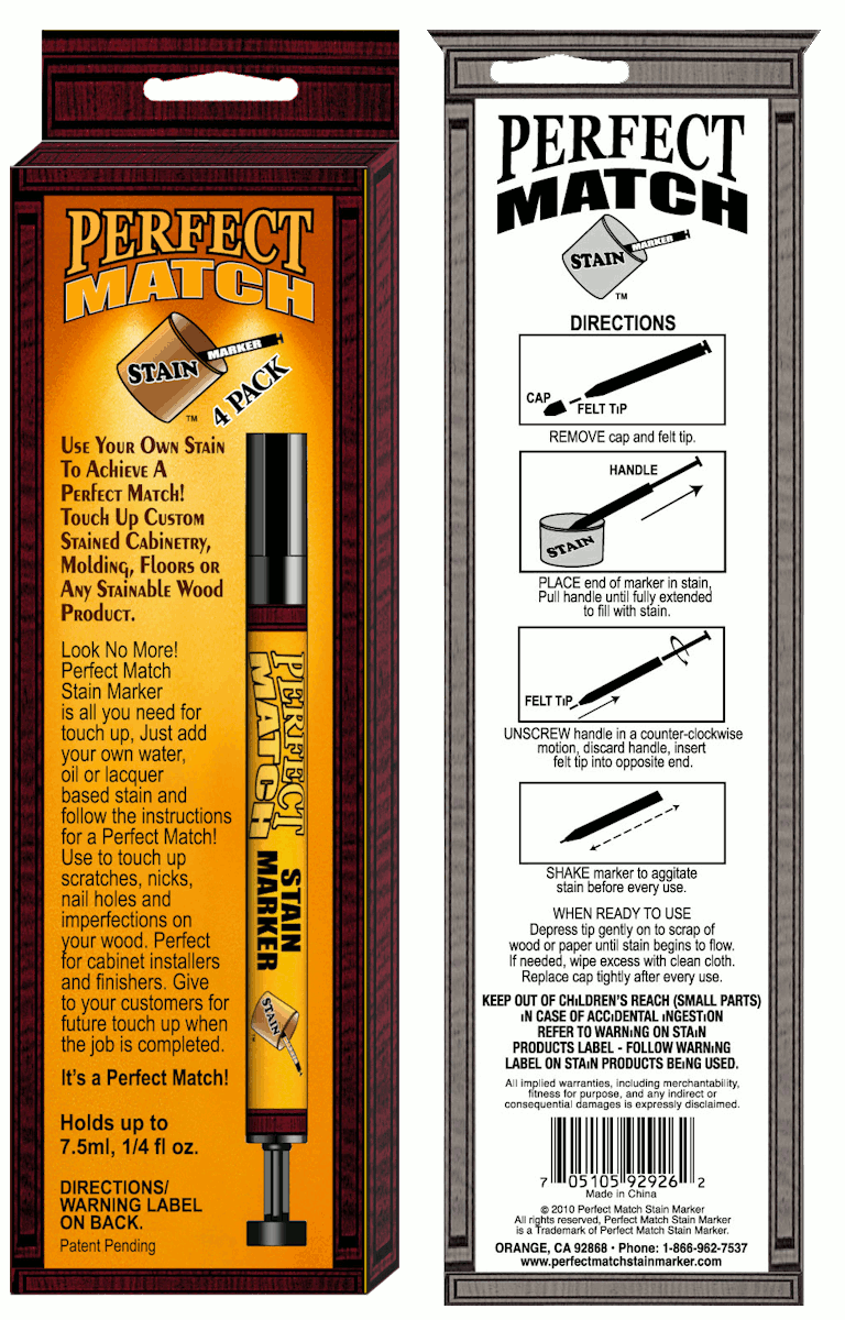 Perfect Match Stain Marker 4 Pack